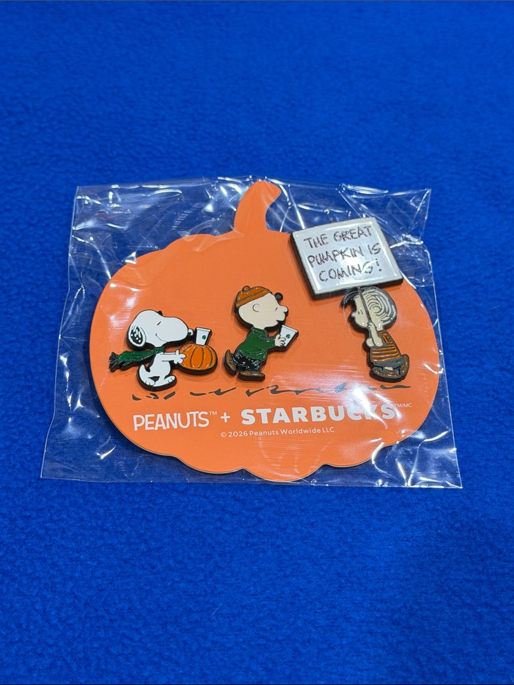 Peanuts x Starbucks The Great Pumpkin is Coming! Pin Set 2026 US Release NEW